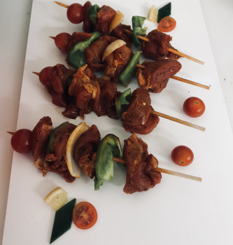 Brochettes de dinde printanières x4